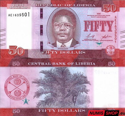 Libéria - 50 dollars  - 2022 - UNC