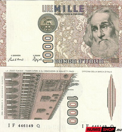 Taliansko - 1000 lír - 1982 - UNC