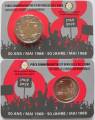 Belgicko 2 euro 2018 - Máj 1968 - COIN CARD