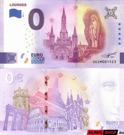 Francúzsko - 0 euro souvenir - Lourdes