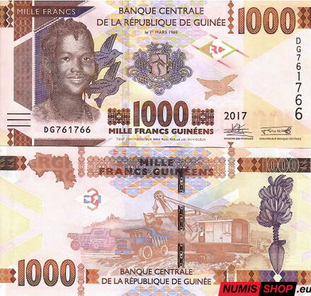 Guinea - 1000 francs - 2017 - UNC