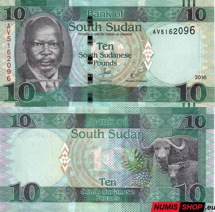 Južný Sudán - 10 pounds - 2016 - UNC