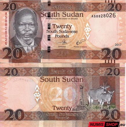 Južný Sudán - 20 pounds - 2017 - UNC