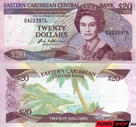 East Caribbean States - 20 dollars - 1988 - L (St. Lucia) P24l1 - XF