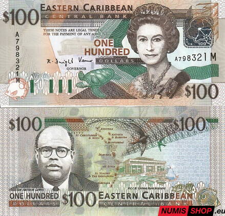 East Caribbean States - 100 dollars - 2003 - P46m - UNC