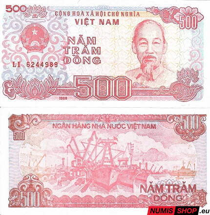 Vietnam - 500 dongov - 1987 - UNC