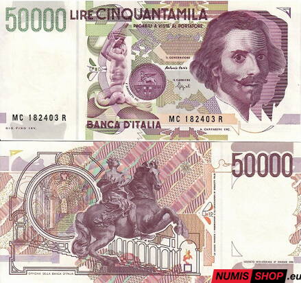 Taliansko - 50 000 lír - 1992 - UNC