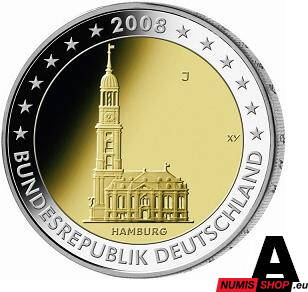 Nemecko 2 euro 2008 - Hamburg - A - UNC