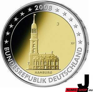Nemecko 2 euro 2008 - Hamburg - J - UNC