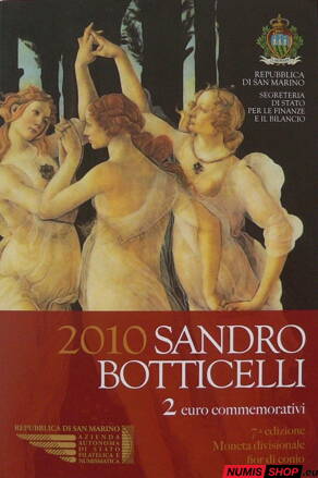 San Maríno 2 euro 2010 - 500. výročie smrti Sandra Botticelliho