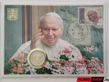 Vatikán 2 euro 2020 - Ján Pavol II. - numisbrief