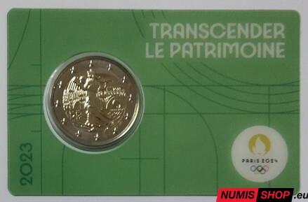 Francúzsko 2 euro 2023 - OH Paríž 2024 - COIN CARD green