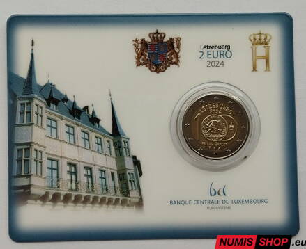 Luxembursko 2 euro 2024 - Zavedenie frankových mincí s Feierstëpplerom - COIN CARD