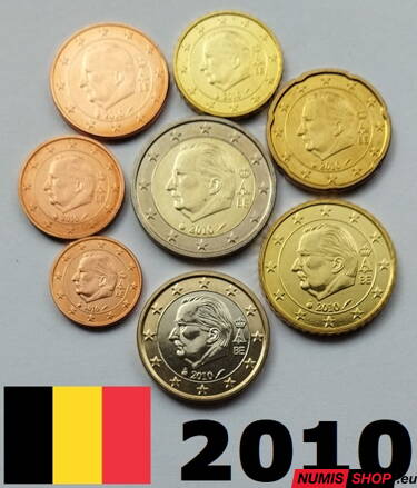 Sada Belgicko 2010 - 1 cent - 2 euro - UNC