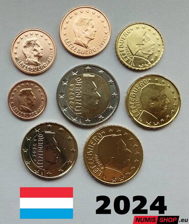 Sada Luxembursko 2024 - 1 cent - 2 euro - UNC 