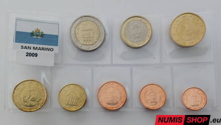 San Maríno 2009 - 1 cent až 2 euro - UNC