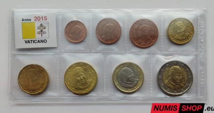 Vatikán 2015 - 1 cent až 2 euro - UNC