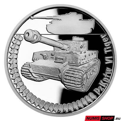 Strieborná minca 1 oz - Obrnená technika - VI Tiger - proof