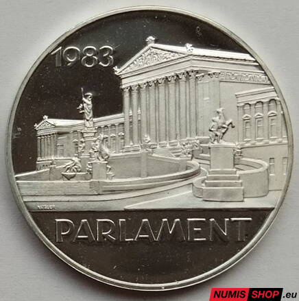 Rakúsko - 1983 - 500 Schilling - Rakúsky parlament - PROOF