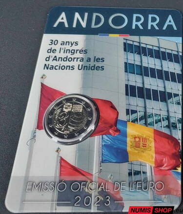 Andorra 2 euro 2023 - 30 rokov v OSN - UNC